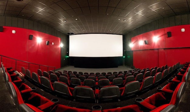 Salle de cinéma rouge