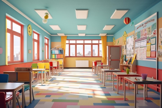 salle de classe de l'école des enfants