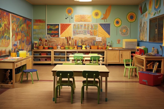 Photo salle de classe sûre préscolaire jouet intérieur de la pépinière générer ai