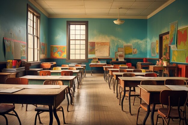 salle de classe toile apprentissage coups de pinceau salle de classe