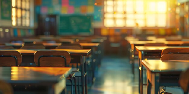 salle de classe vide à l'école IA générative