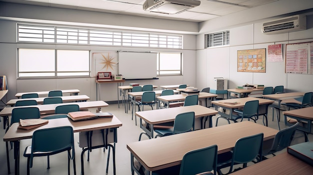 Salle de classe vide moderne