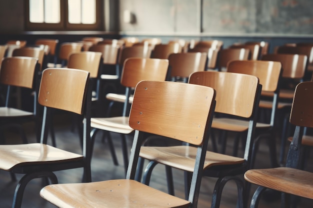 Salle de classe vide Retour au concept de l'école