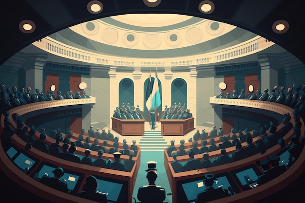 Salle de conférence Réunion de l'assemblée des politiciens