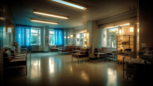 Salle de consultation médicale moderne, design idéal pour tous les usages Technologie médicale Soins de santé Technologie médicale