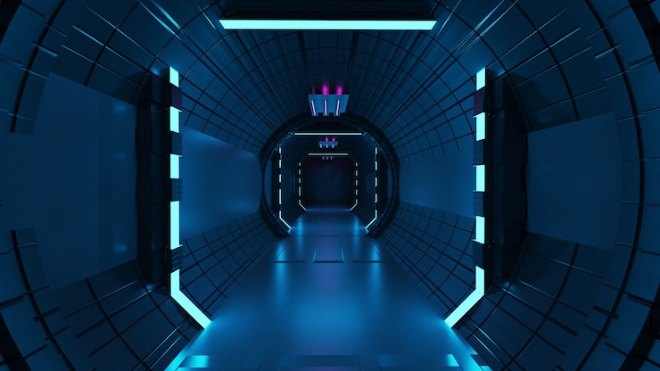 Photo salle du couloir de science-fiction
