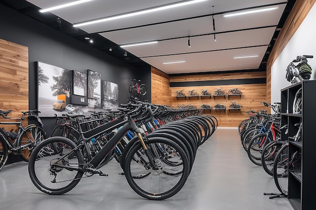 Photo salle d'exposition de vélos