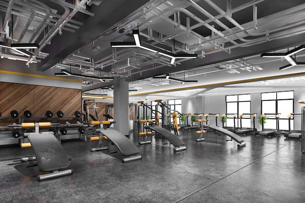 salle de gym loft moderne et fitness