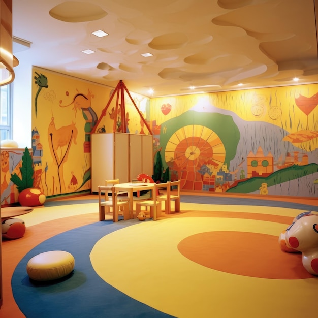 Salle de jeux de la maternelle, jouet coloré, jeu pour enfants, IA générative