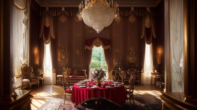 La salle à manger du palais royal.