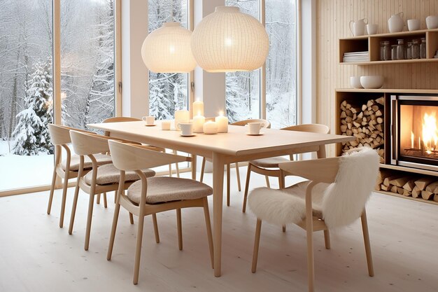 Salle à manger de style scandinave