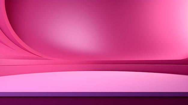 Salle minimaliste avec une scène en couleurs magenta Arrière-plan moderne et futuriste pour la production