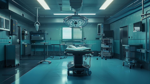 Photo une salle d'opération vide à l'hôpital