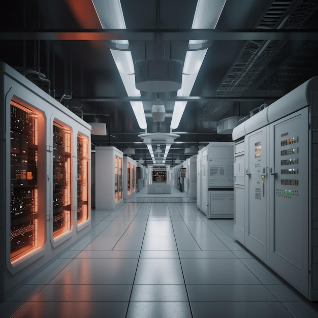 Photo salle de serveur de technologie dans le nuage