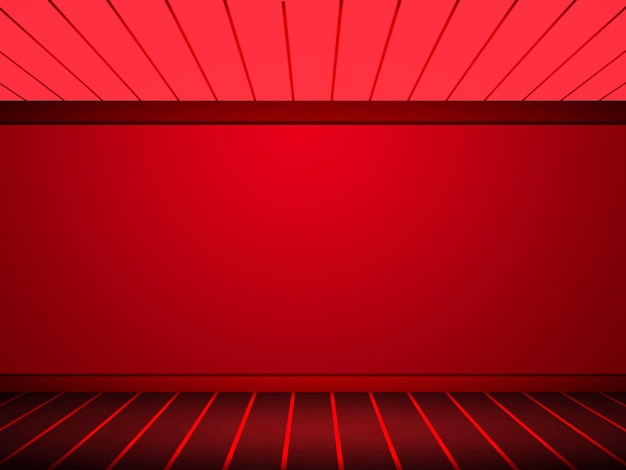Salle vide fond rouge et blanc