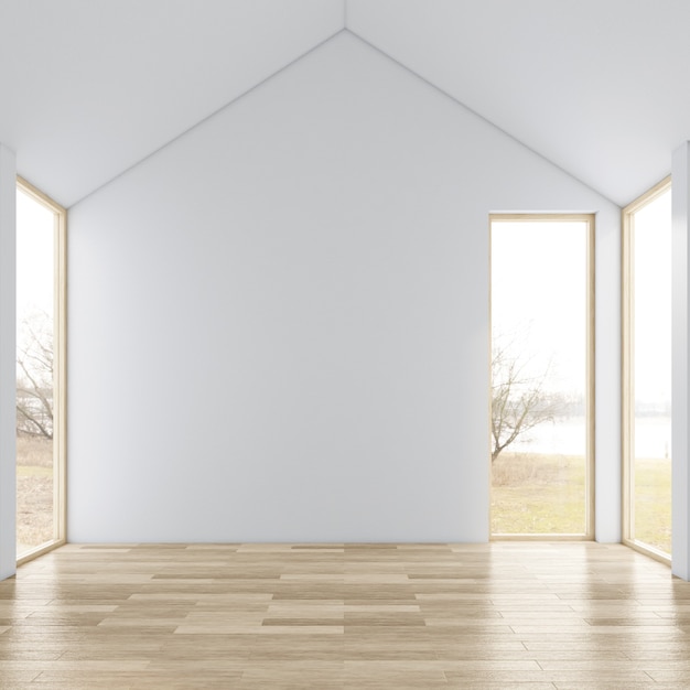 Salle vide minimaliste moderne