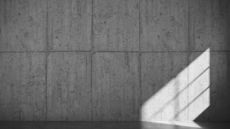 Photo salle vide avec mur en béton - illustration 3d