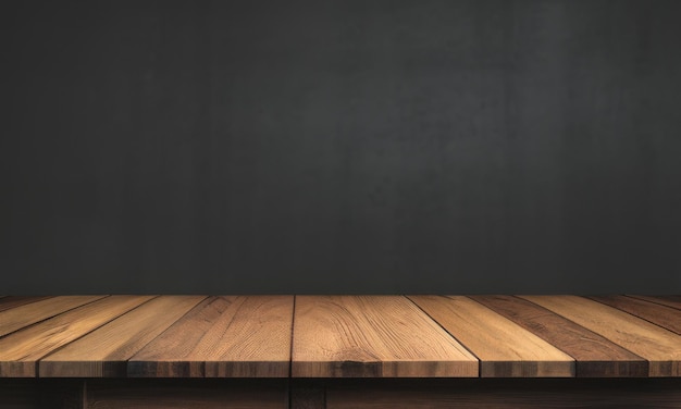 salle vide avec plancher en bois fond sombre