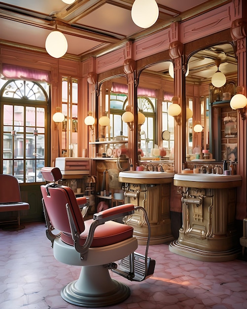 Le salon de beauté.