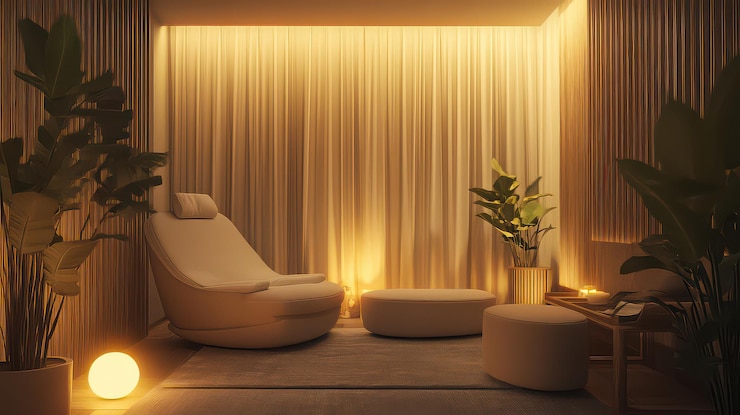 Photo le salon du spa tranquille.