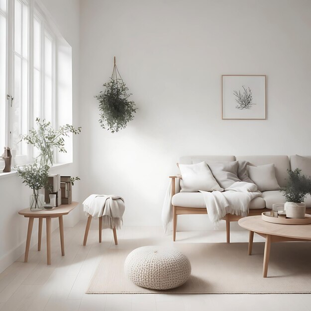 Salon d'inspiration scandinave