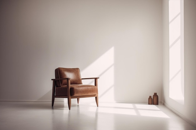 Salon de luxe moderne avec un minimum de meubles