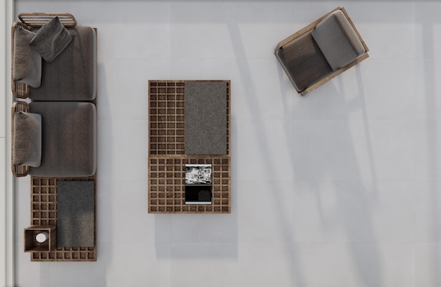 Un salon moderne et minimaliste