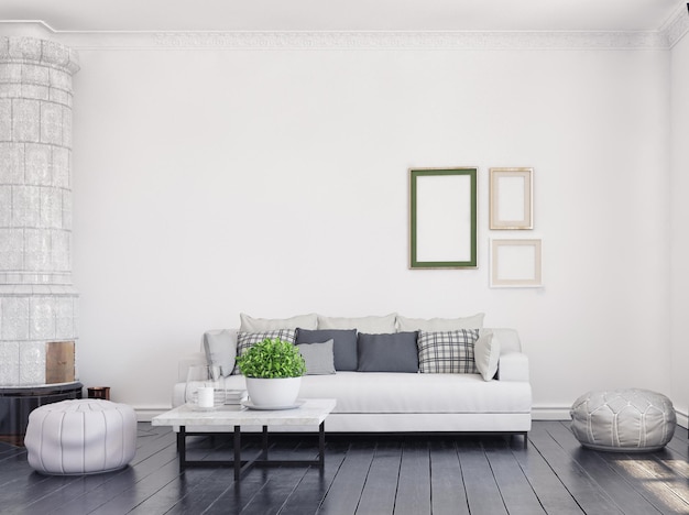 Salon de style scandinave