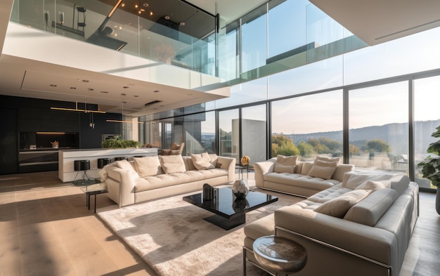 Salon de villa penthouse de luxe Immobilier haut de gamme