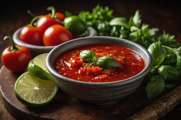 Salsa Roja avec des herbes fraîches