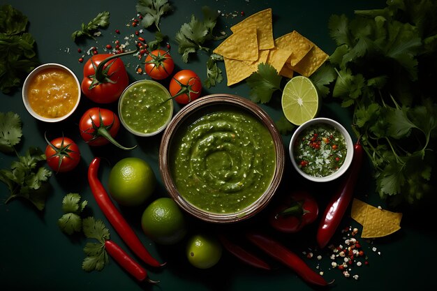 Salsa verde es photographie culinaire mexicaine