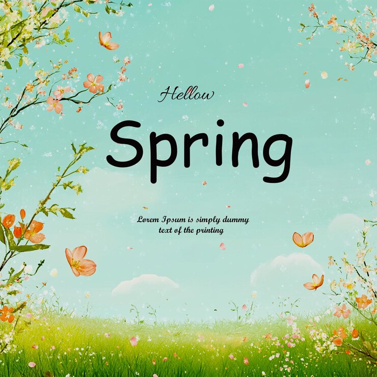 Photo salut à l'illustration du printemps