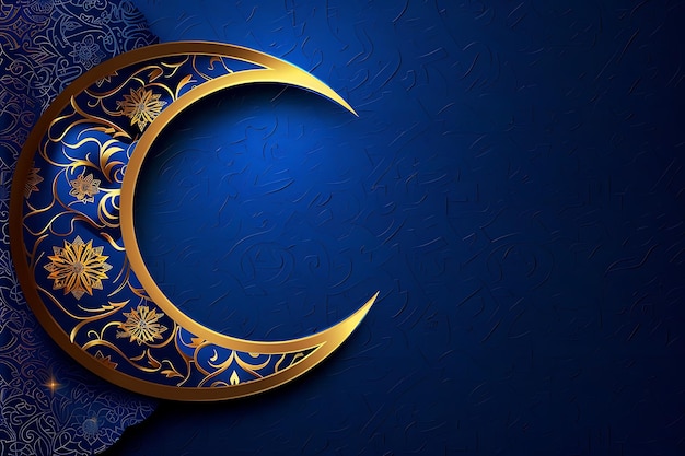 Salutation de la fête islamique du Ramadan Kareem avec une conception décorative de la lune