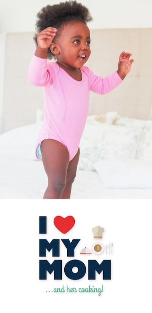 Salutation De La F te Des M res Contre Baby Girl In Pink Babygro