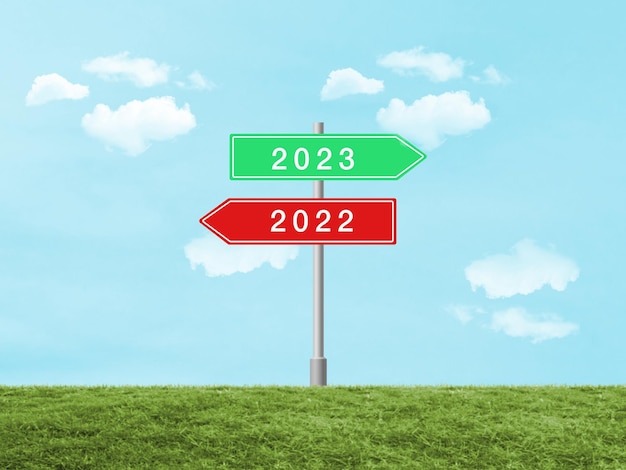 Salutations du nouvel an 2022 et 2023 abstraction