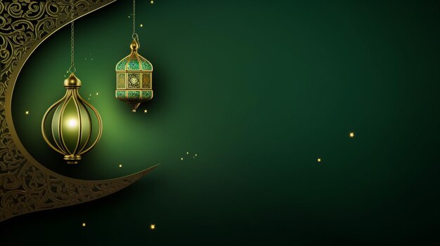 salutations islamiques ramadan kareem design de carte d'arrière-plan avec de belles lanternes.