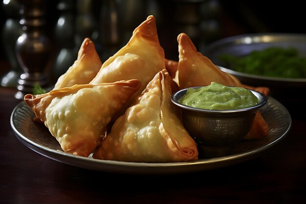 Samosas et chutney