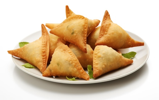 Des samosas délicieusement brunes dorées remplies de mélanges savoureux