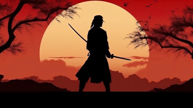 Le samouraï la nuit.