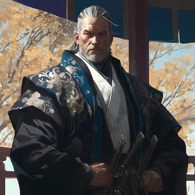 Samurai âgé, puissant et respecté