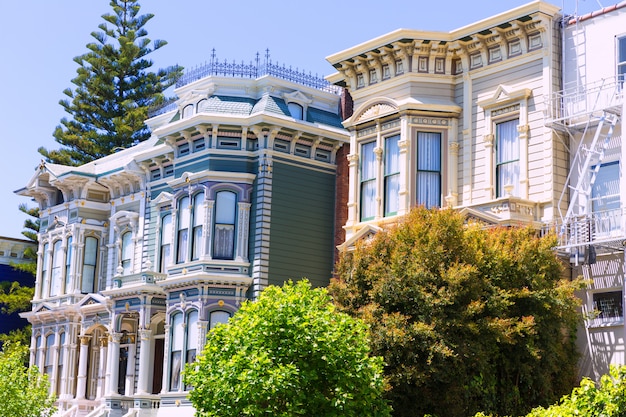 San Francisco, maisons victoriennes, Pacific Heights, Californie