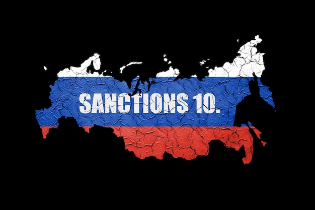 Photo sanctions et embargo pour la guerre et l'agression russes en ukraine dixième paquet de sanctions
