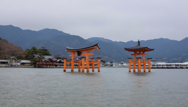 Photo le sanctuaire d'itsukushima