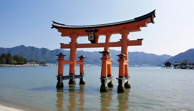 Photo le sanctuaire d'itsukushima