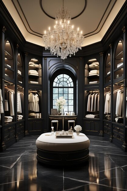 Photo le sanctuaire opulent conçoit des vestiaires luxueux