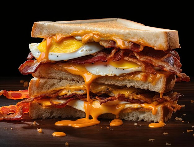 sandwich au bacon et aux œufs dans le style classique