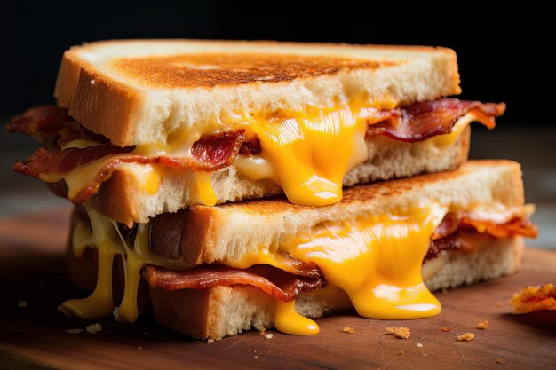 Sandwich au fromage et bacon