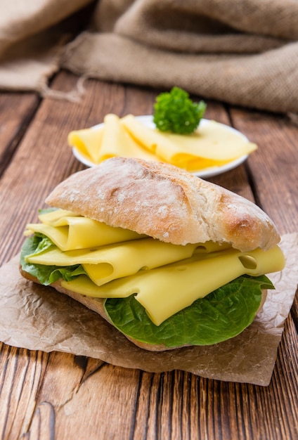 Sandwich au fromage frais