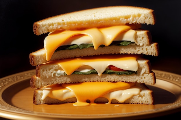 Photo un sandwich au fromage