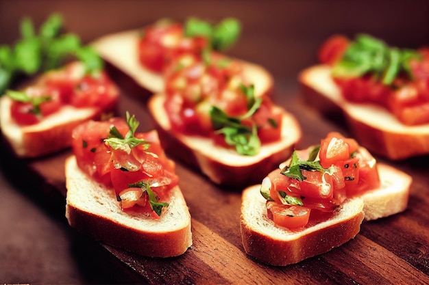 Sandwich au poisson rouge sur planche de bois